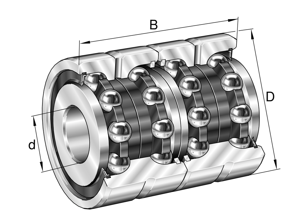 ZKLN3062-2RS-2AP-XL-INA Axial Angular Contact Ball Bearing