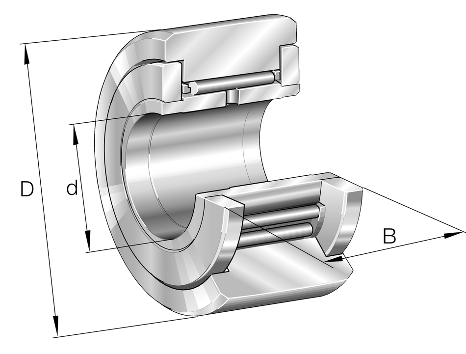 NATR5-X-INA Yoke Type Track Roller