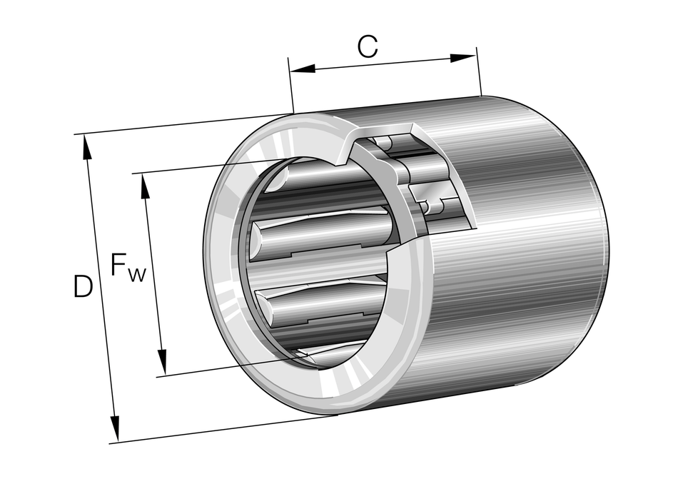 HF1416-L564-INA Drawn Cup Roller Clutch