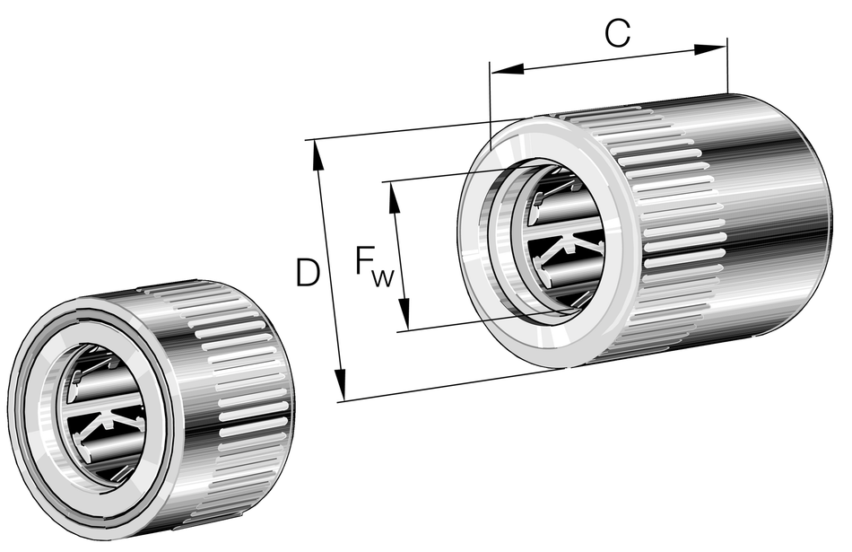 HFL0806-KF-R-A-L564-INA Drawn Cup Roller Clutch