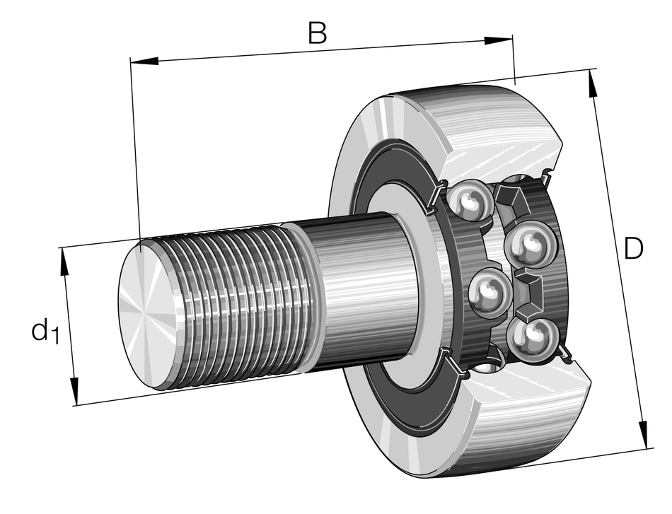 KR5204-2RS-INA Stud Type Track Roller