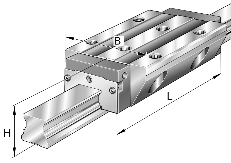 KWVE55-B-L-V2-G1-INA Recirculating Ball Bearing Carriage