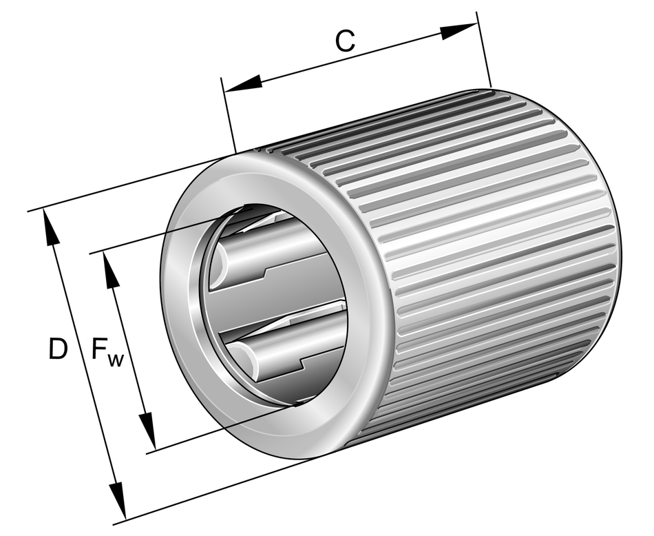 HF0812-R-A-L564-INA Drawn Cup Roller Clutch