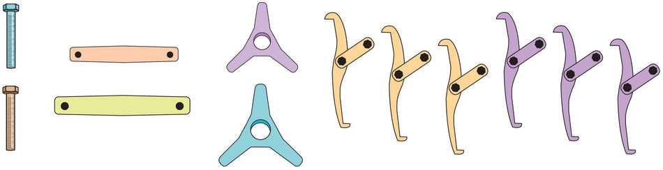 Mechanical Reversible 2/3 Leg Puller Kit 0-200mm