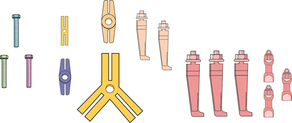 Mechanical Thin Jaw 2/3 Leg Puller Kit 225mm 08654400