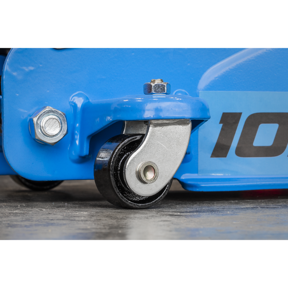 1020LEB Low Profile Short Chassis Trolley Jack 2 Tonne - Blue