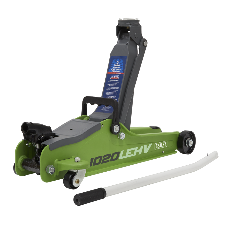 1020LEHVBAGCOMBO Low Entry Short Chassis Trolley Jack & Accessories Bag Combo 2 Tonne - Green