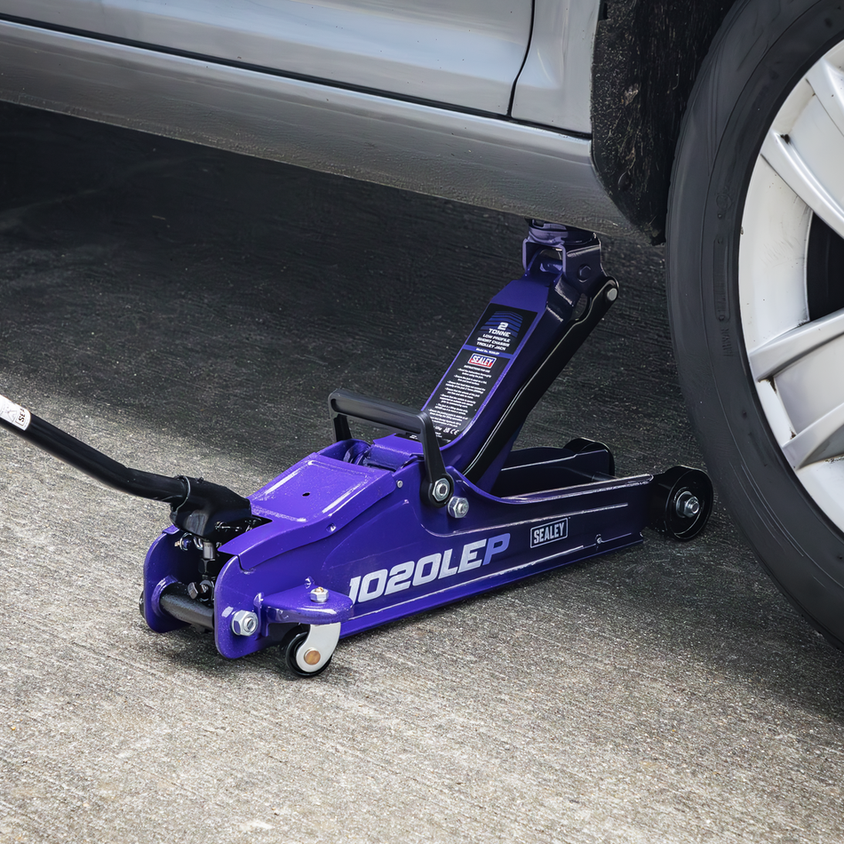 1020LEP Low Profile Short Chassis Trolley Jack 2 Tonne - Purple