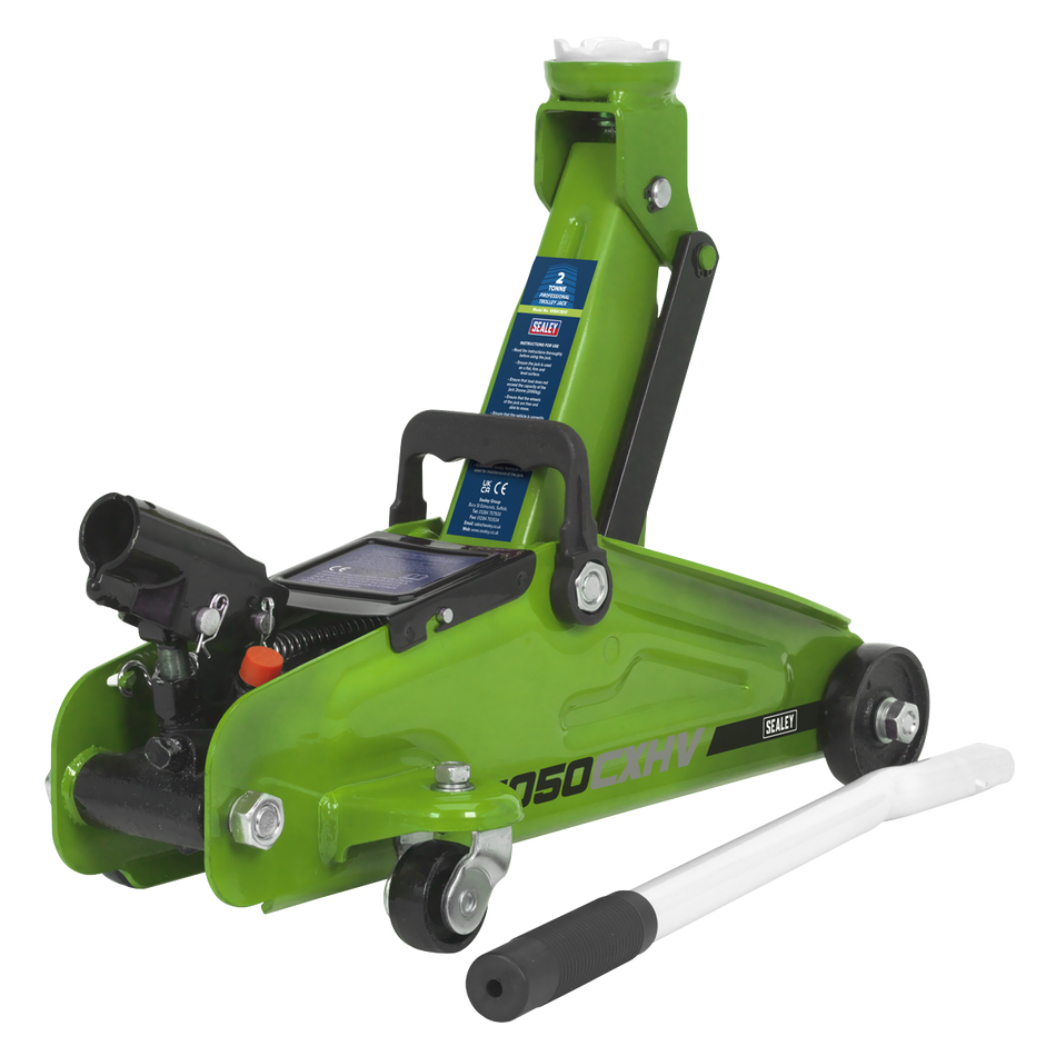 1050CXHV Short Chassis Trolley Jack 2 Tonne - Green