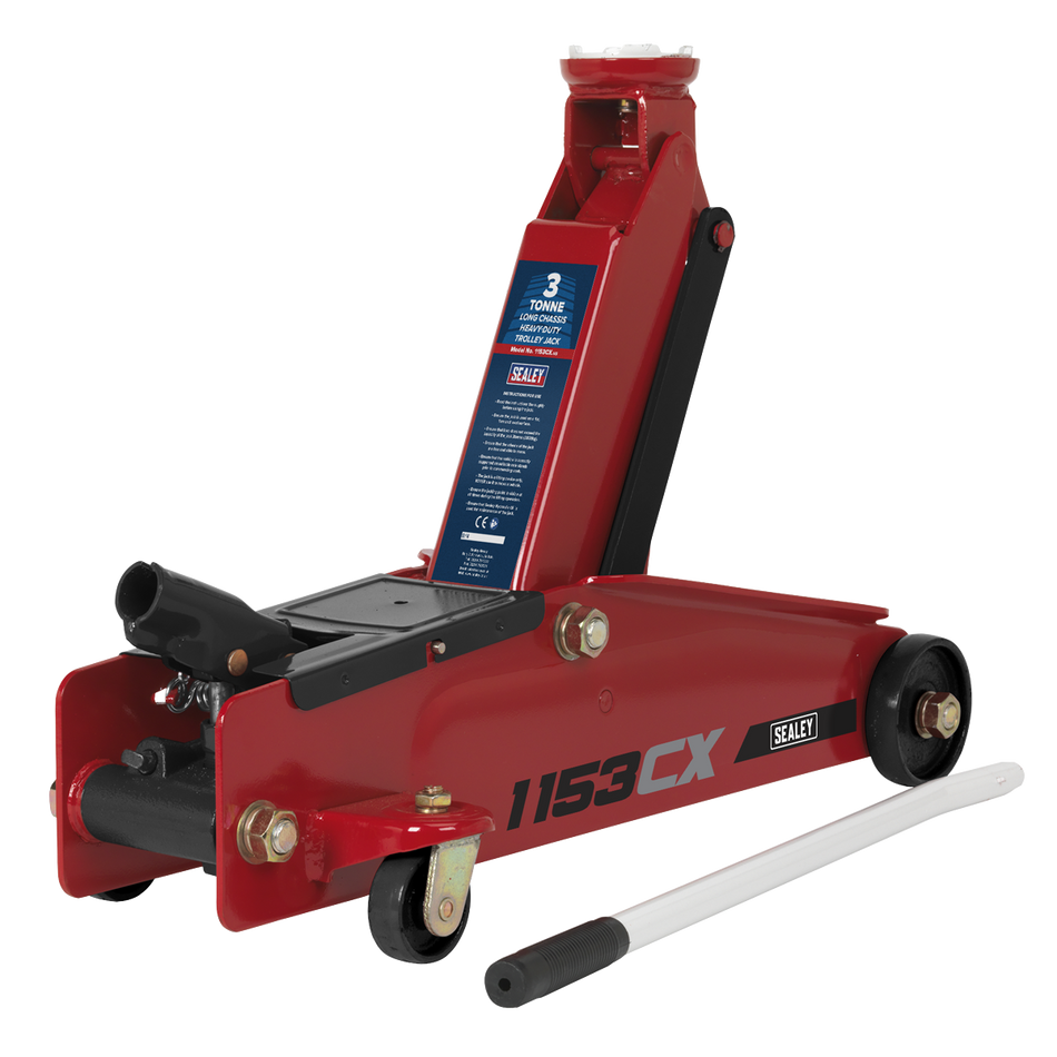 1153CX Heavy-Duty Long Reach Trolley Jack 3 Tonne