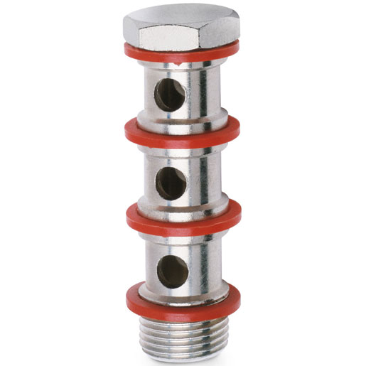 1631 02-3/8 Brass rapid push-on fittings for plastic tubes (Pack of 10)
