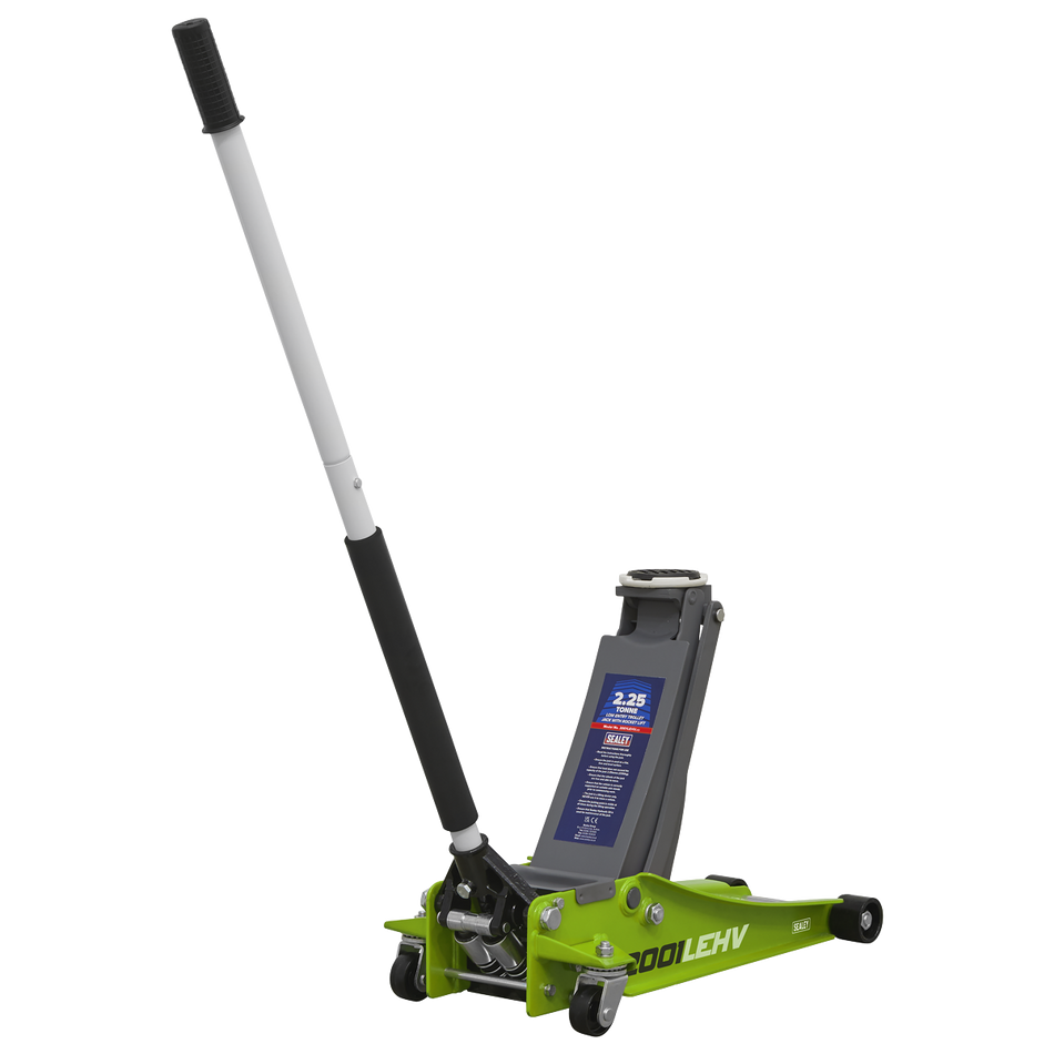 2001LEHV Low Profile Rocket Lift Trolley Jack 2.25 Tonne - Green