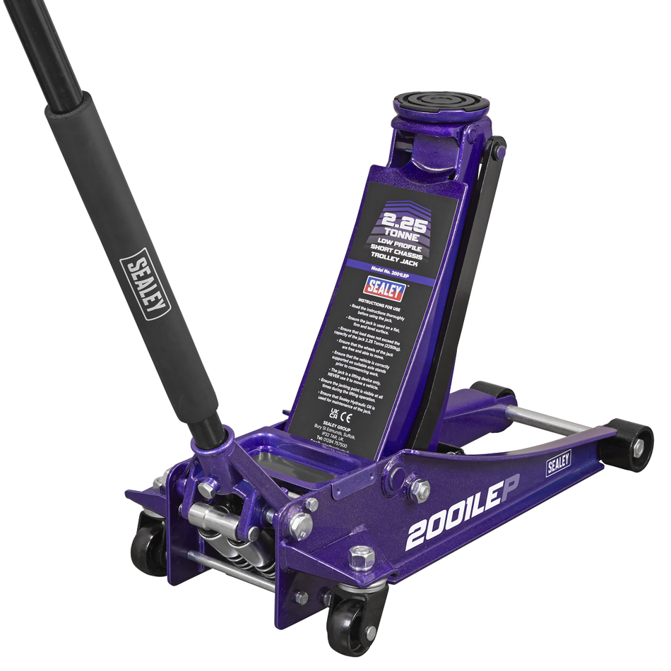 2001LEP Low Profile Trolley Jack with Rocket Lift 2.25 Tonne - Purple