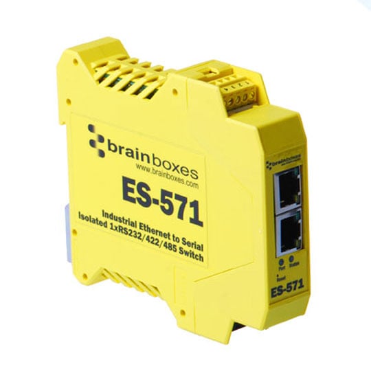 Isolated Industrial Ethernet to Serial 1xRS232/422/485