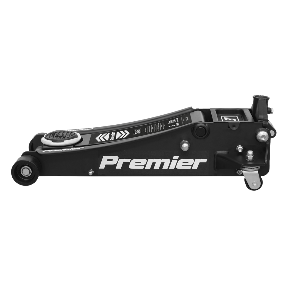 3040AB Premier Low Profile Trolley Jack with Rocket Lift 3 Tonne - Black