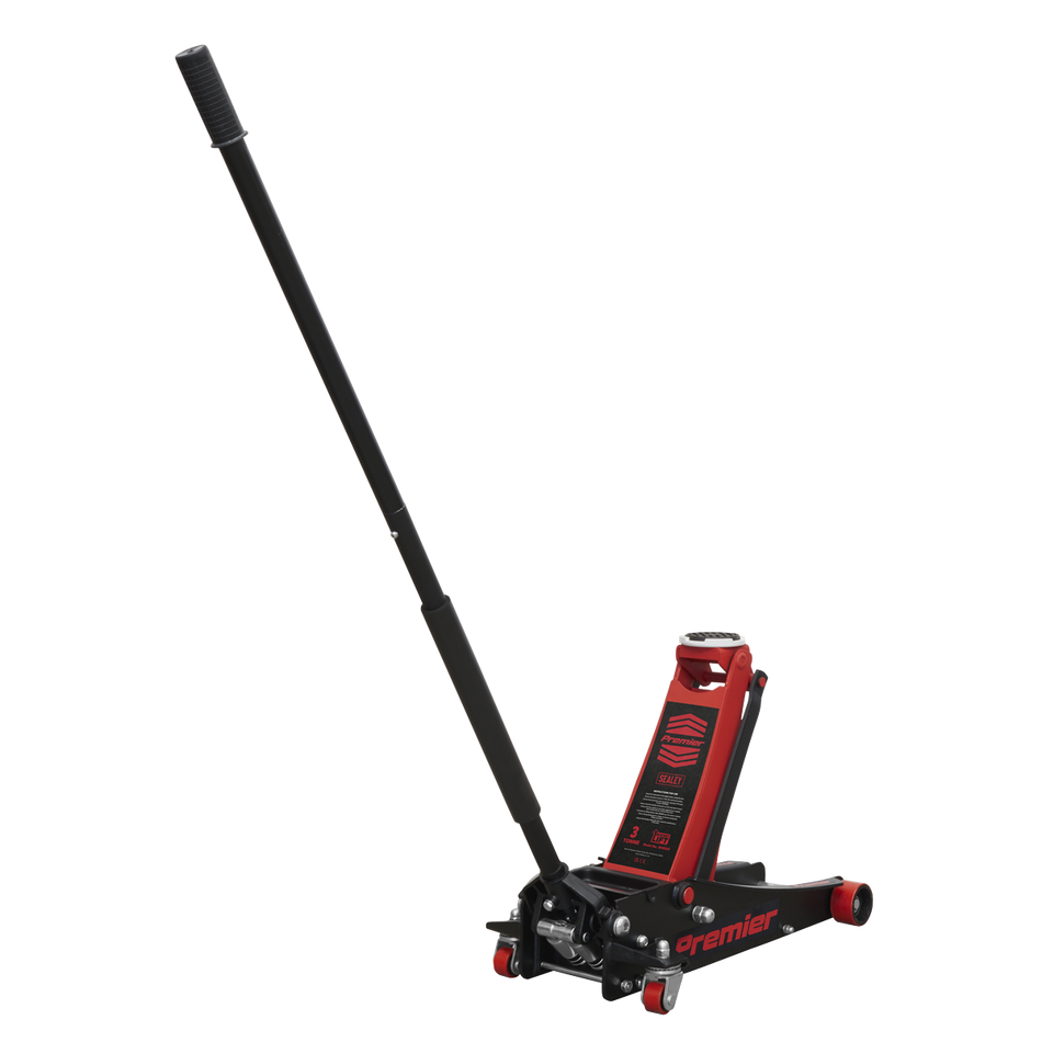 3040AR Premier Low Profile Trolley Jack with Rocket Lift 3 Tonne - Red