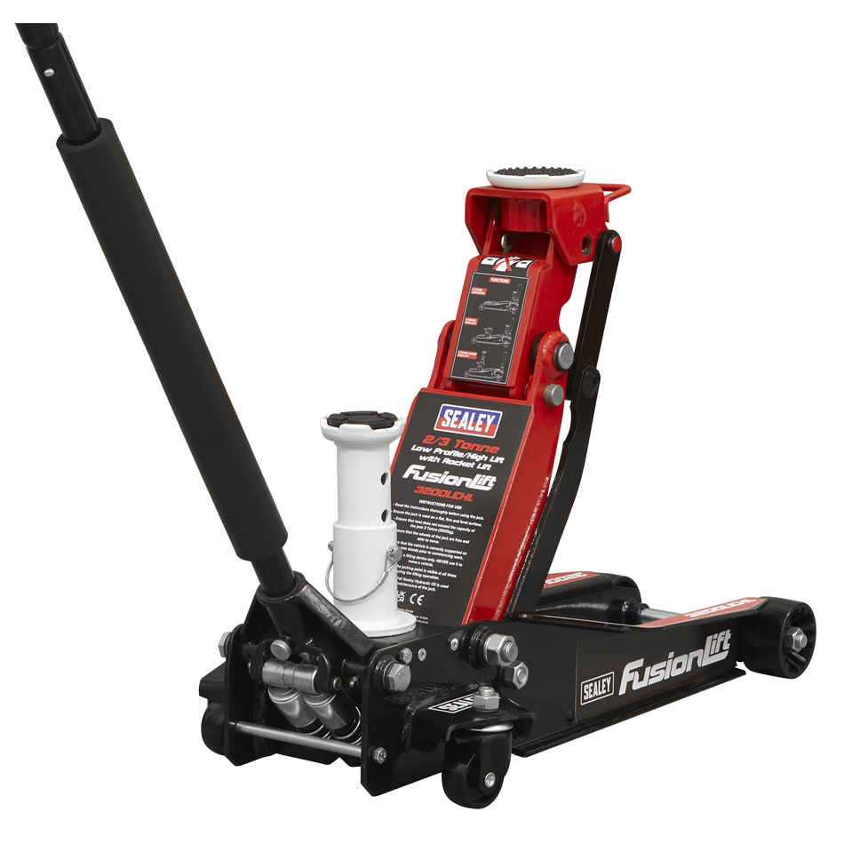 3200LEHL Low Profile High Lift Trolley Jack with Rocket Lift 2/3 Tonne