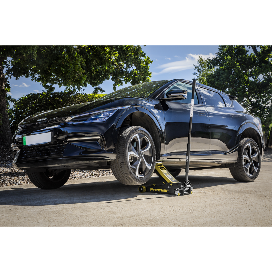 4040AY Premier Low Profile Trolley Jack with Rocket Lift 4 Tonne - Yellow