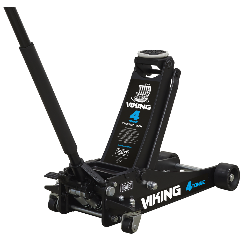 4040TB Viking Low Profile Professional Trolley Jack with Rocket Lift 4 Tonne