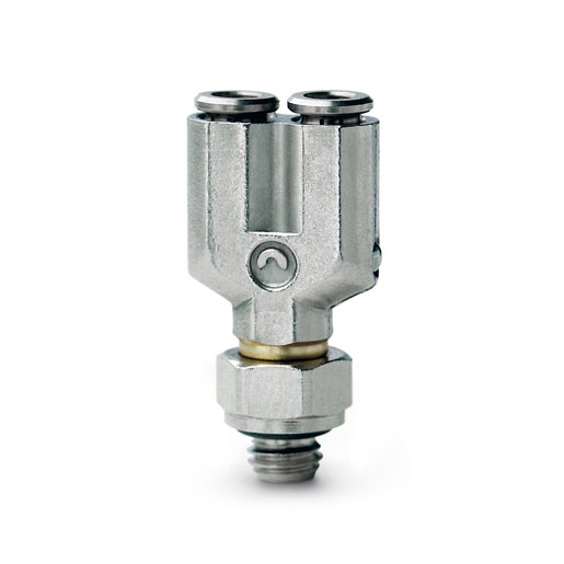 6452 3-M3 Brass super-rapid fittings for plastic tubes (Pack of 10)