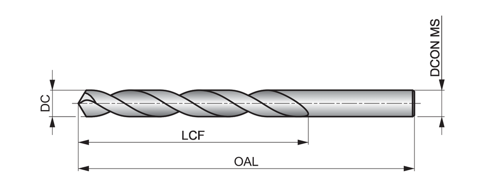A00214.0 Jobber Drill Split Point