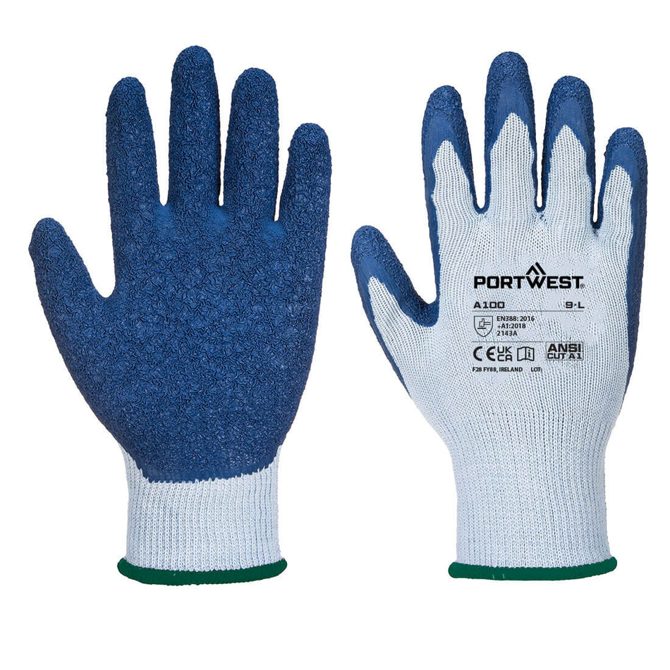 A100 Grip 10 Latex Glove XL Grey/Blue