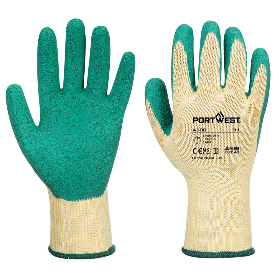 A100 Grip 10 Latex Glove M Green