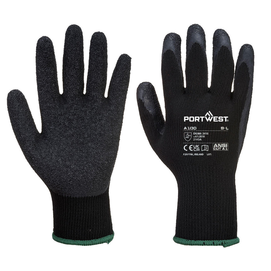 A100 Grip 10 Latex Glove XXL Black