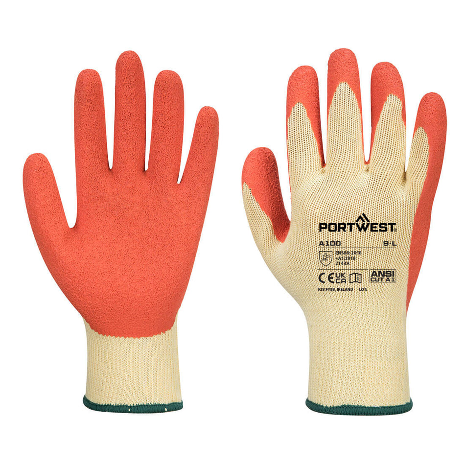 A100 Grip 10 Latex Glove XXL Orange