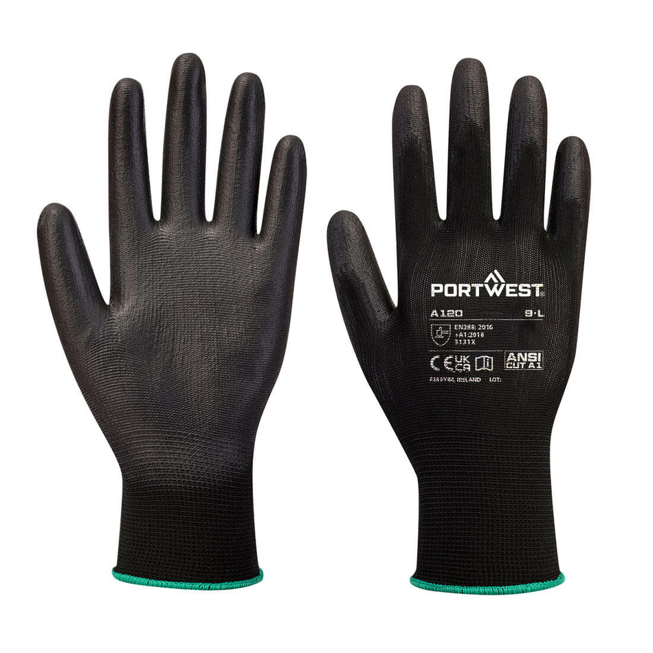 A120 Grip 13 PU Palm Glove XS Black
