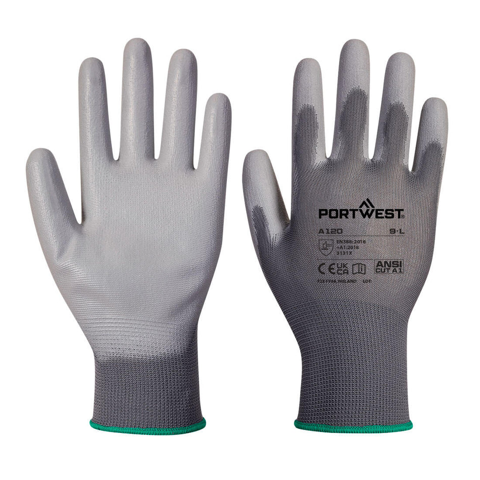A120 Grip 13 PU Palm Glove XL Grey