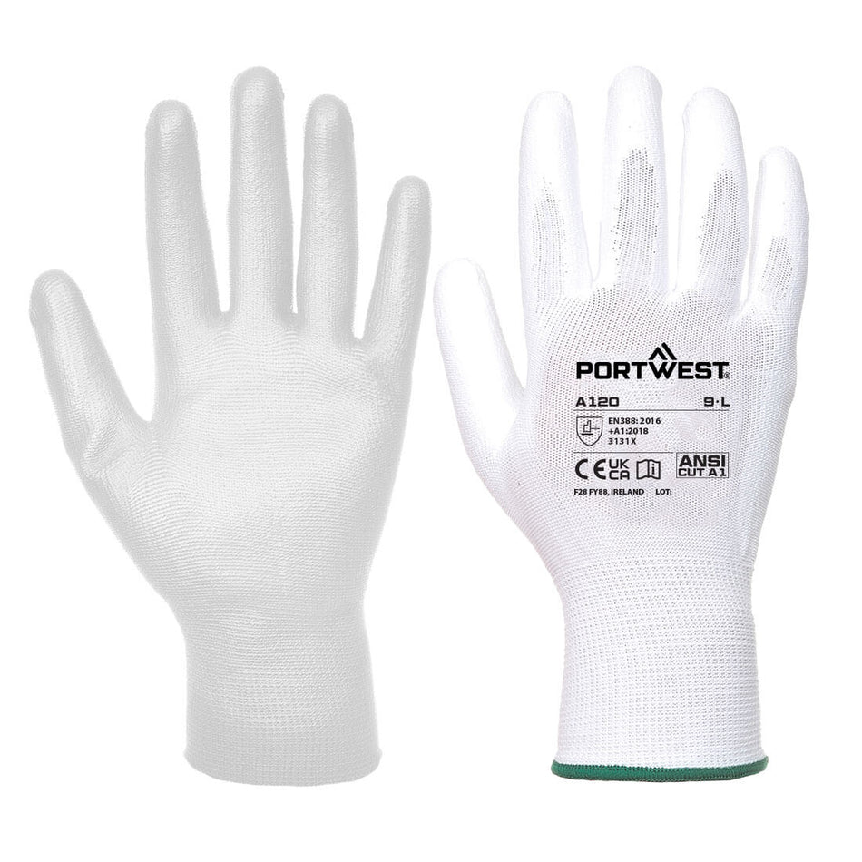A120 Grip 13 PU Palm Glove XL White
