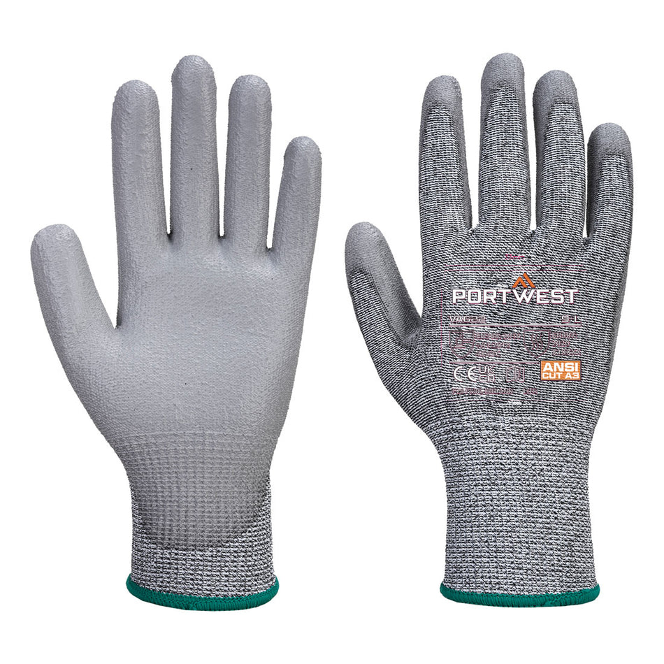 A622 Cut C13 PU Glove XS Grey