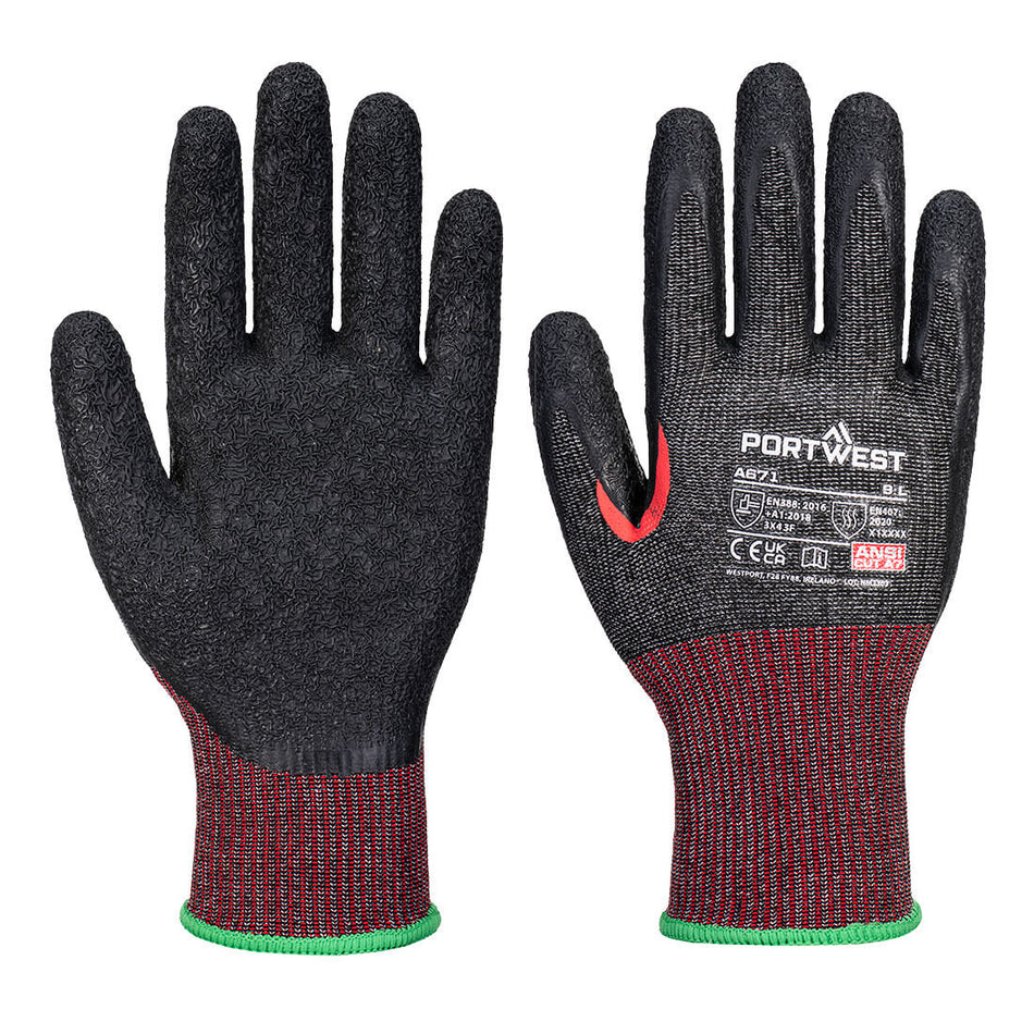 A671 CS Cut F13 Latex Glove XXL Black