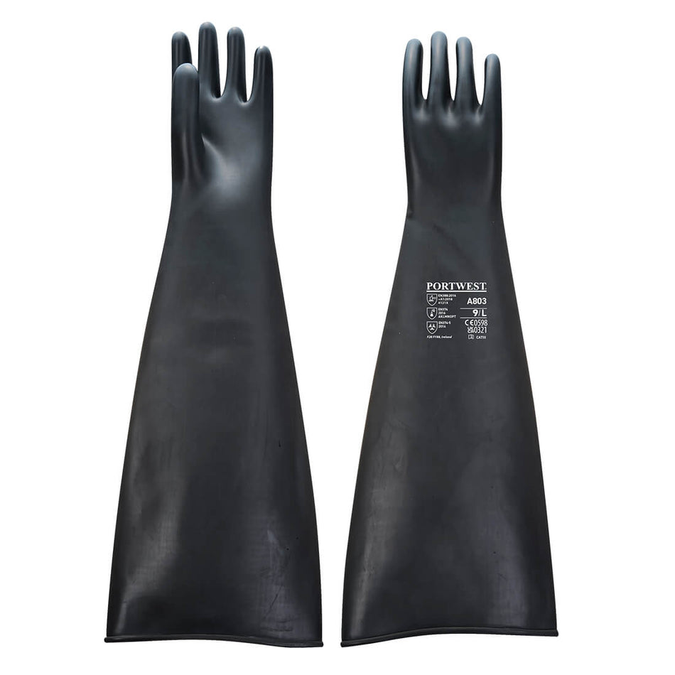 A803 Chem 600 Latex Heavyweight Gauntlet XXL Black