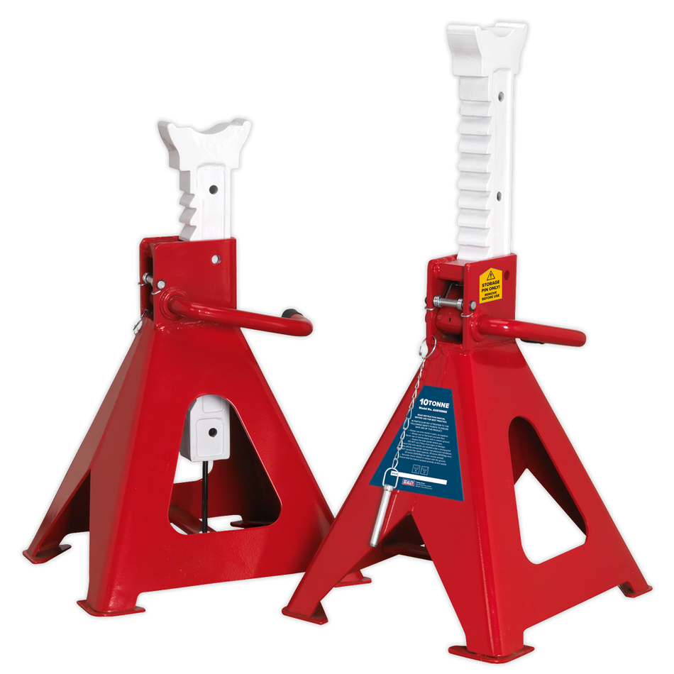 AAS10000 Auto Rise Ratchet Axle Stands (Pair) 10 Tonne Capacity per Stand