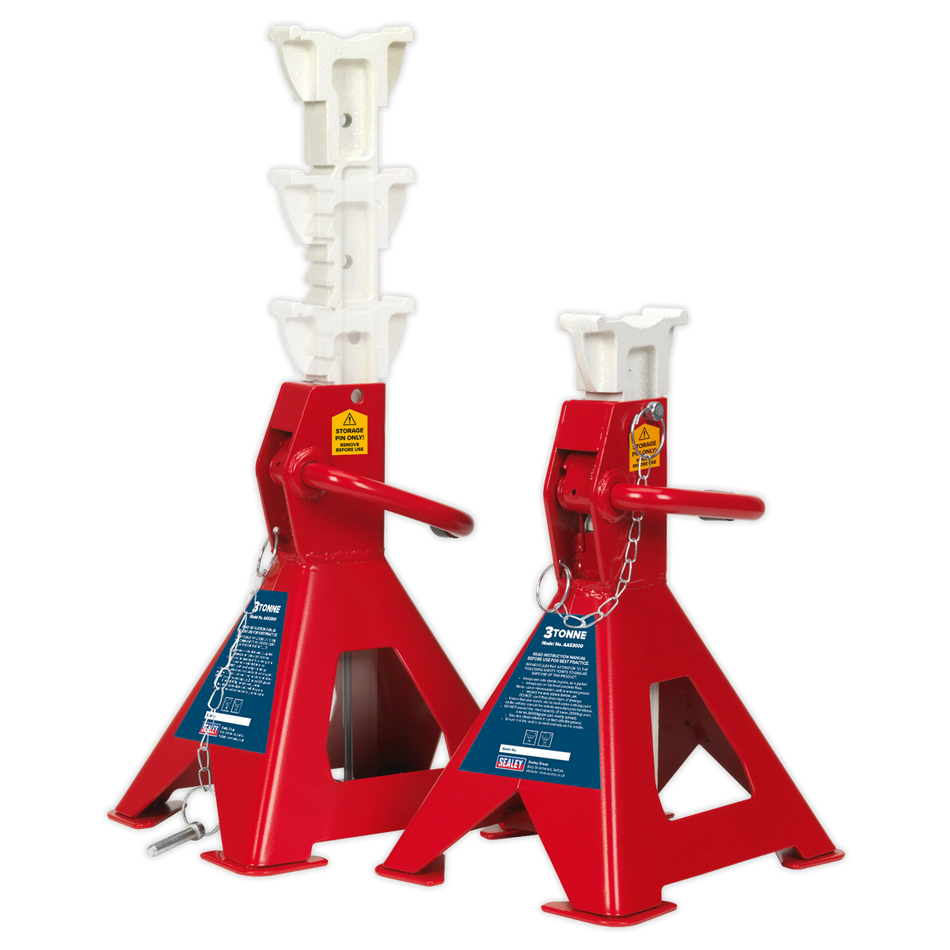 AAS3000 Auto Rise Ratchet Axle Stands (Pair) 3 Tonne Capacity per Stand