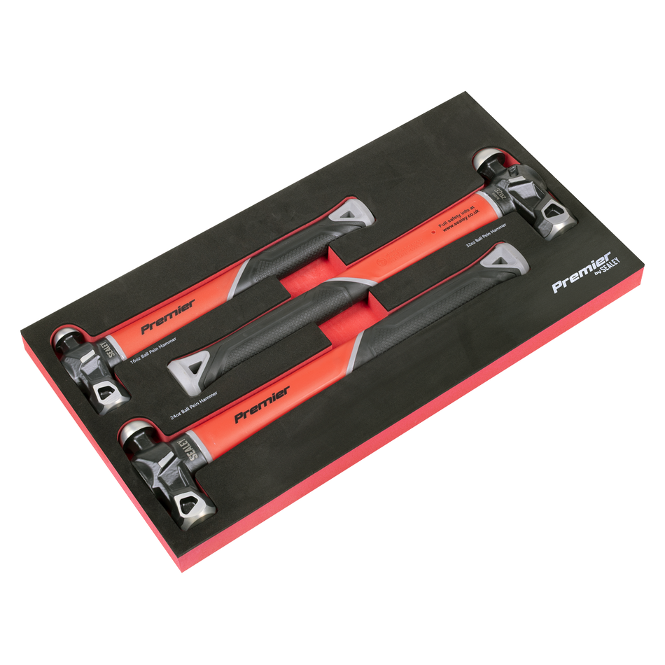 AK2033 Premier Ball Pein Hammer Set with Fibreglass Shafts 3pc