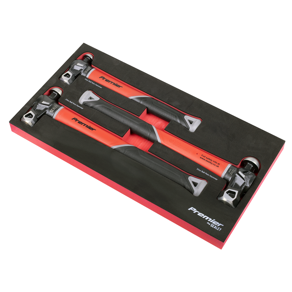 AK2033 Premier Ball Pein Hammer Set with Fibreglass Shafts 3pc