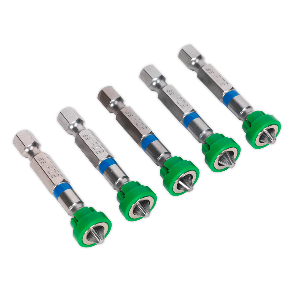 AK210523 Premier Pozi Power Tool Bit with Magnetic Holder #2 x 50mm - Pack of 5