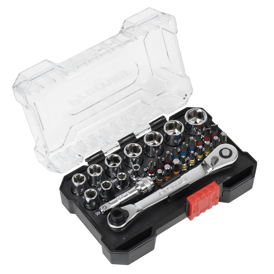 AK2111 Premier Socket & Colour-Coded Bit Set 1/4"Sq Drive 31pc