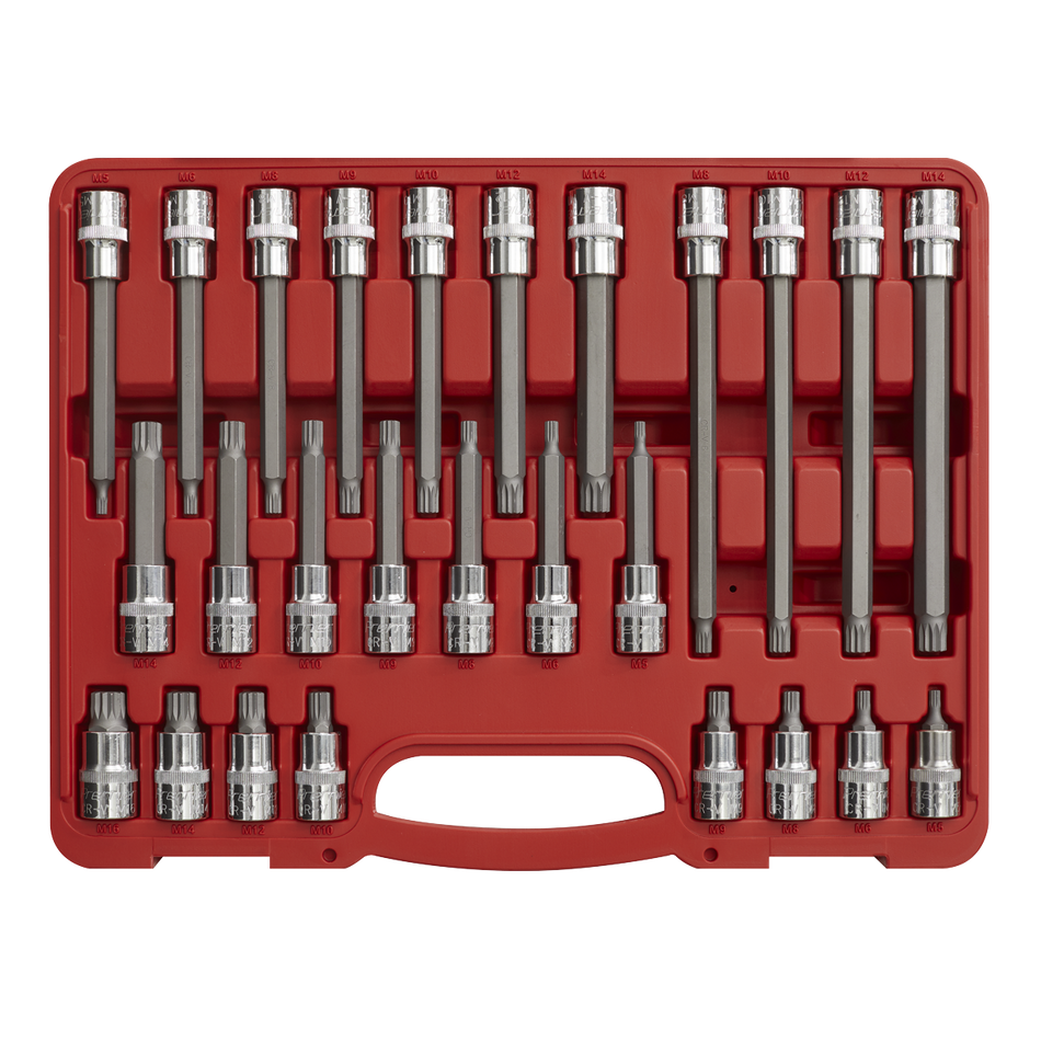 AK2195 Premier Spline Socket Bit Set 1/2"Sq Drive 26pc