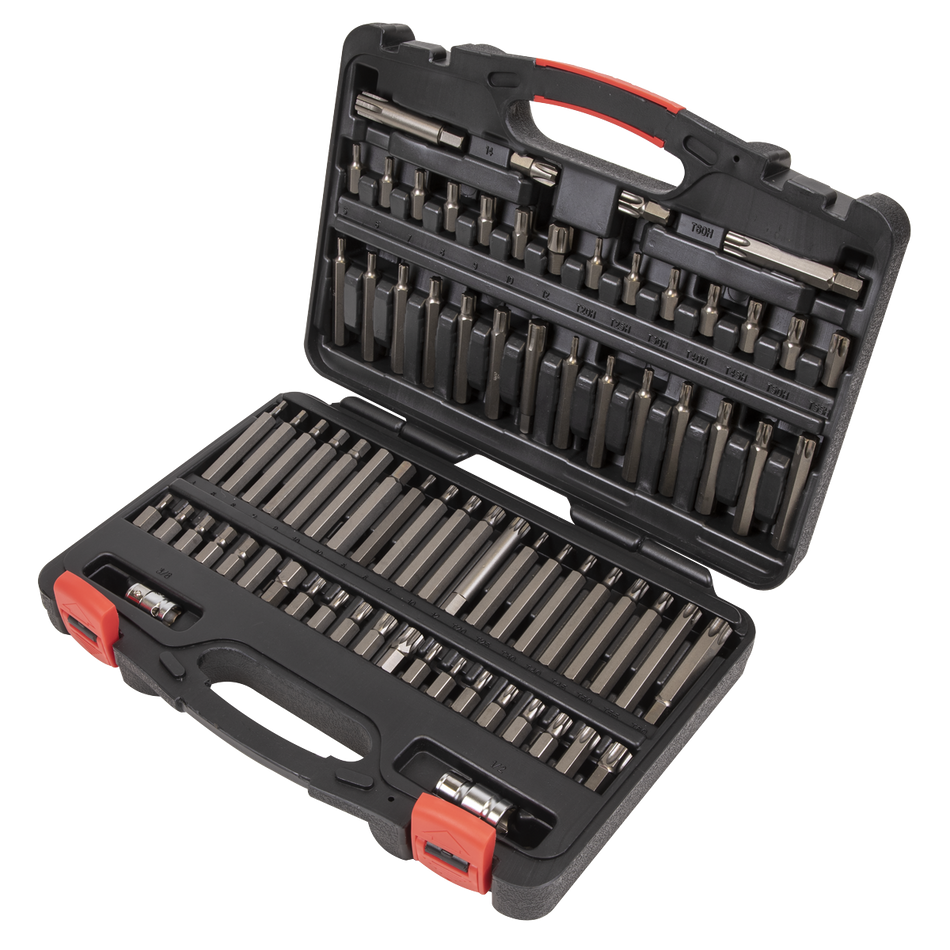 AK21974P Premier TRX-Star*/Security TRX-Star*/Hex/Ribe/Spline Bit Set 3/8" & 1/2"Sq Drive 74pc