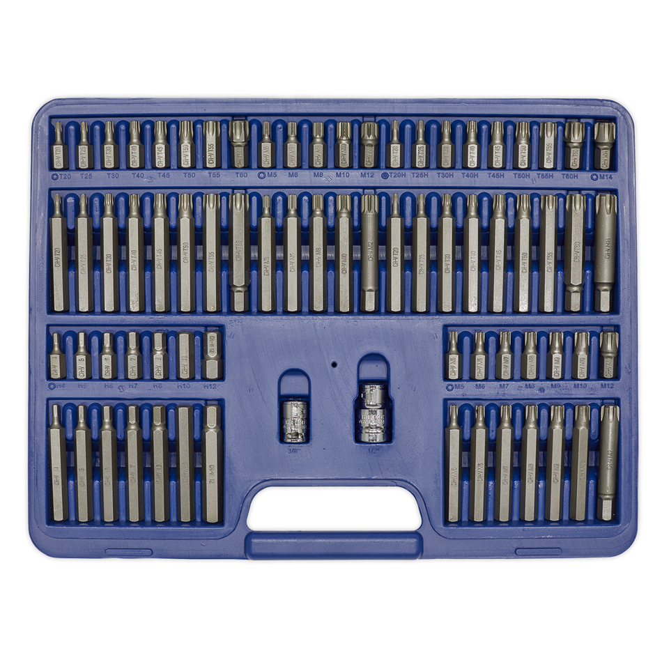 AK21974 Premier TRX-Star/Security TRX-Star/Hex/Ribe/Spline Bit Set 3/8" & 1/2"Sq Drive 74pc
