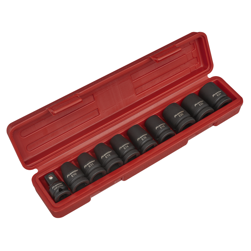 AK2301 Premier TRX-Star* Female Impact Socket Set 1/2"Sq Drive 10pc