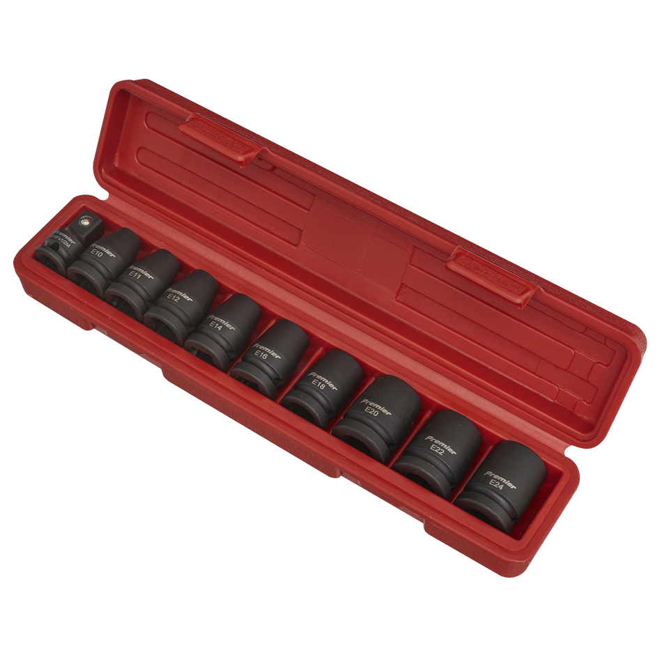 AK2301 Premier TRX-Star* Female Impact Socket Set 1/2"Sq Drive 10pc