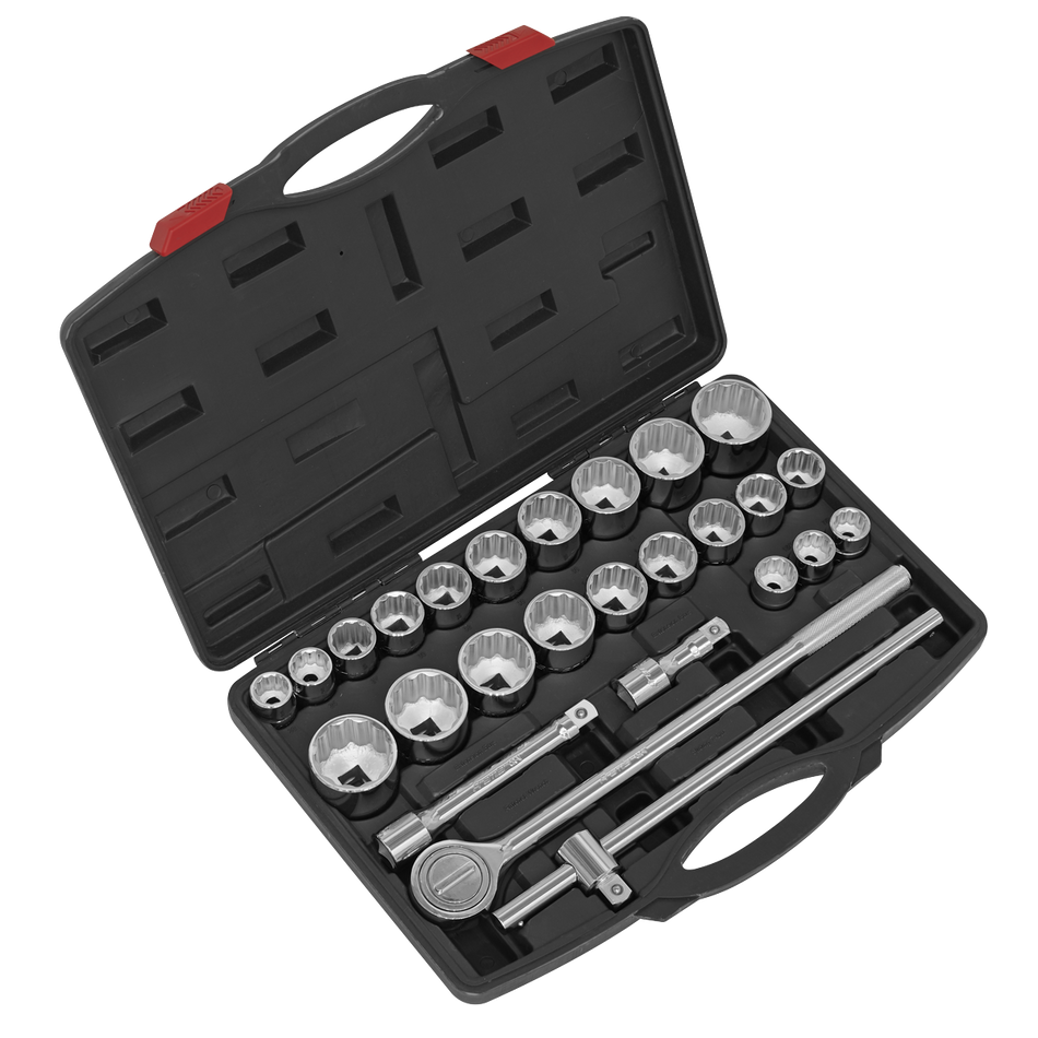 AK2582 Premier Metric/Imperial Socket Set 3/4"Sq Drive 12-Point 26pc