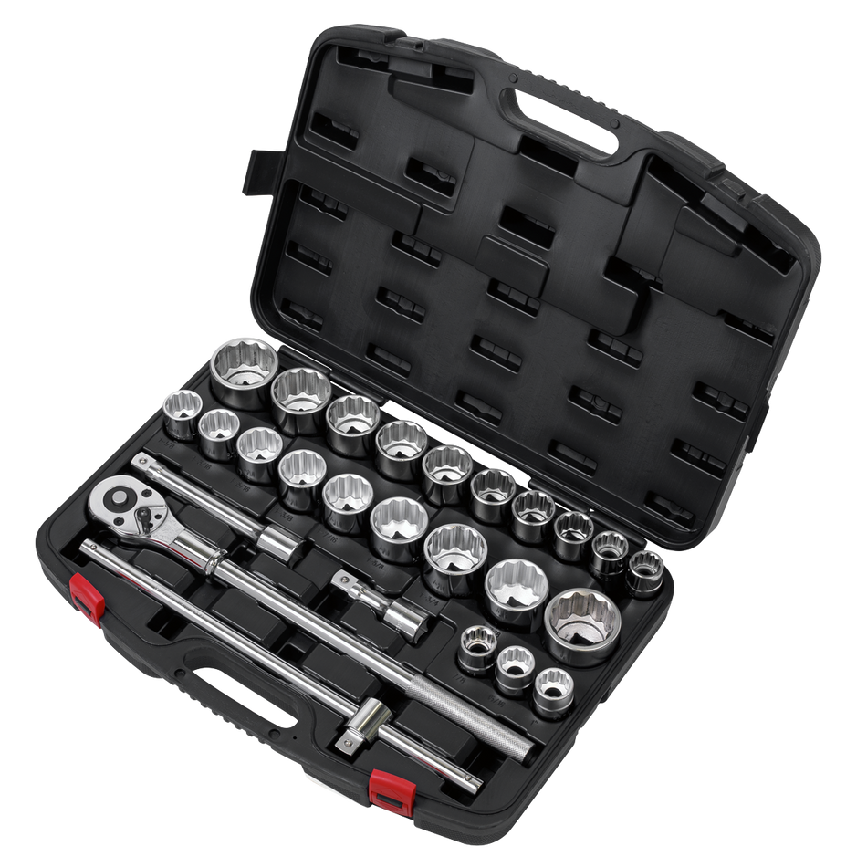 AK2584 Premier Metric/Imperial Socket Set 3/4"Sq Drive 12-point 26pc