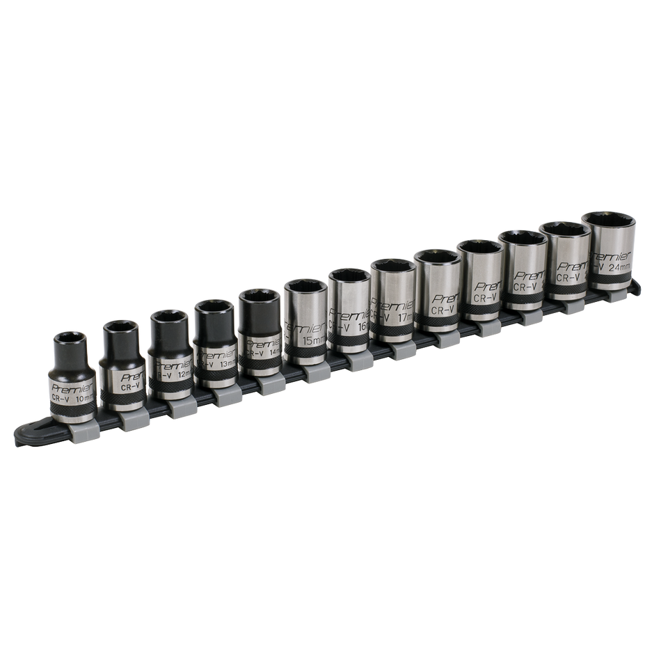 AK2742B Premier Black Lock-On Socket Set 1/2"Sq Drive 13pc