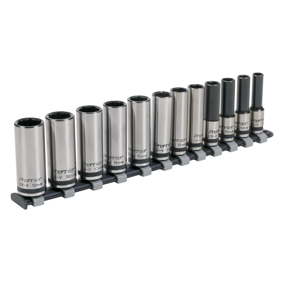 AK2744B Premier Black Deep Lock-On Socket Set 3/8"Sq Drive 12pc
